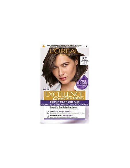 Excellence Cool Creme Triple Care Color 5 11 Ultra Ash Light Brown