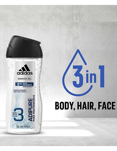 Adidas 3 In 1 Adipure Shower Gel