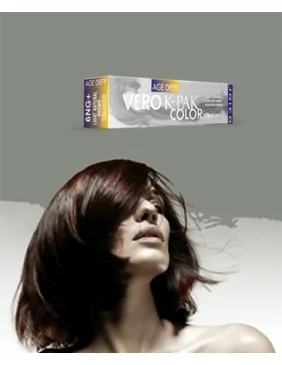 Joico Vero K-Pak Hair Color - 8GC Plus Age Defy - Pack of 3 with Sleek Comb
